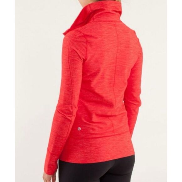 Lululemon Daily Yoga Jacket Reversible Slub Denim Love Red Size 8 - Picture 2 of 7